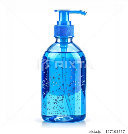 Blue Hand Sanitizer Bottle with Pump Dispenser 127103357