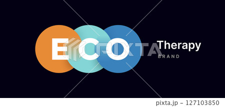 Sign, circle. Abstract symbol with gradient circle. Emblem business company, abstract circle, sphere sign. Icon template, label merged circle, sign brand. Vector Illustration 127103850