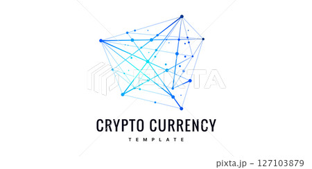 Sign, logo Blockchain. Symbol, logo for blockchain technology, logotype. Hexagon, connection line transaction for logo, brand label, emblem, branding, smart contract block symbol. Vector Illustration Sign, logo Blockchain. Symbol, logo for blockchain technology, logotype. Hexagon, connection line transaction for logo, brand label, emblem, branding, smart contract block symbol. Vector Illustration 127103879
