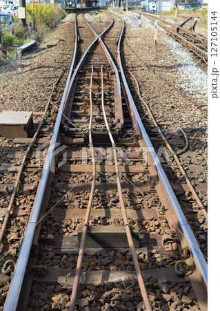 鉄道線路の分岐ポイント 127105144