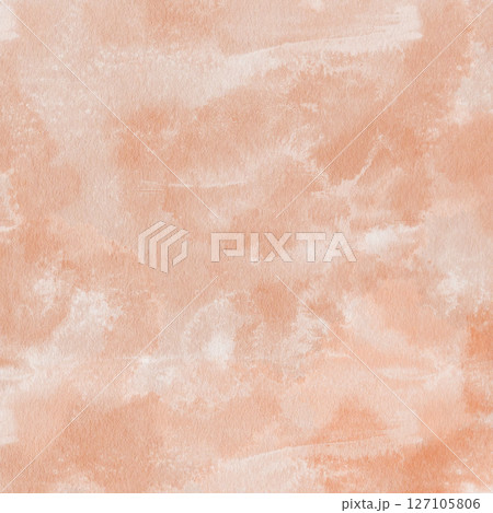 Abstract orange watercolor background with soft texture and organic brush strokes. Hand-painted design ideal for invitations, packaging, branding, and creative artistic projects 127105806