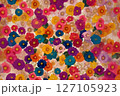 レトロポップな花柄のイラスト　和風　 127105923