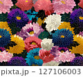 レトロポップな花柄のイラスト　和風　 127106003