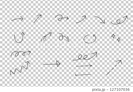 簡單的手繪箭頭素材 簡單的手繪箭頭素材 127107036