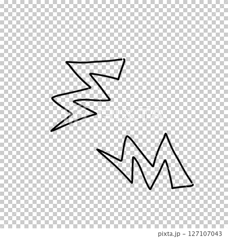 雷マーク（手書き風） 127107043