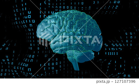 AI・人工知能とデジタルデータのコンセプトビジュアル AI・人工知能とデジタルデータのコンセプトビジュアル 127107396