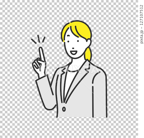 一位女商人解釋要點的插圖 127107512