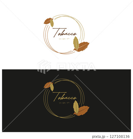 tobacco leaf logo,tobacco field and tobacco cigarette logo template design vector 127108136