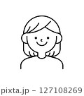 シンプルな女性のイラスト 127108269