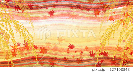 米 和柄 秋 背景 米 和柄 秋 背景 127108848