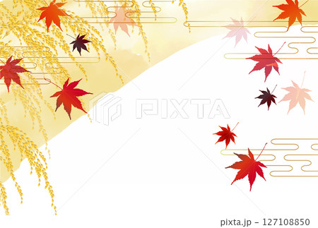 米　和柄　秋　背景	 127108850