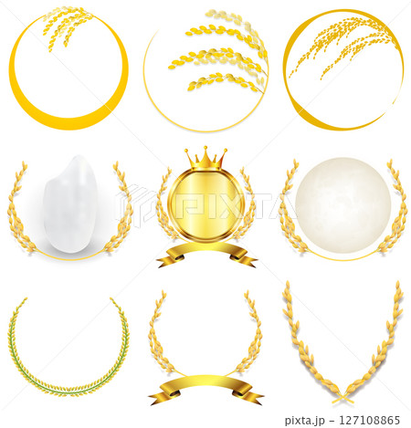 米　稲　秋　収穫　アイコン 127108865