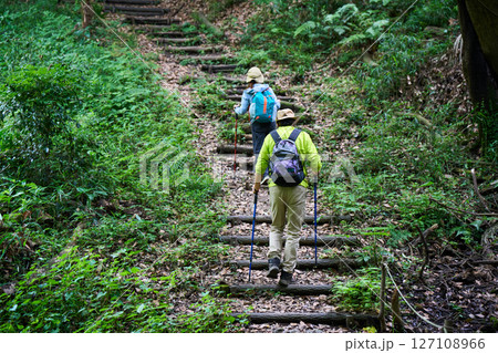 ハイキング　トレッキング　シニア　散歩　登山 127108966