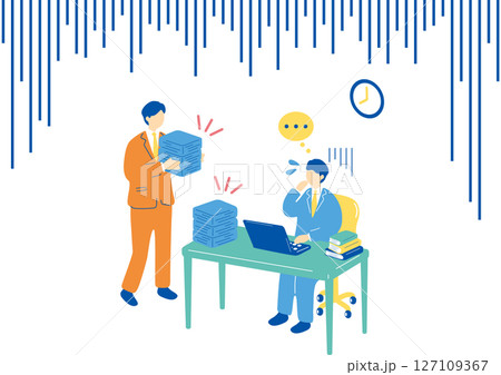 パワーハラスメント イラスト パワーハラスメント イラスト 127109367