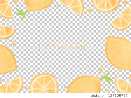かわいい手描きのレモンの背景イラスト 127109735