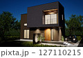 シックな戸建て外観パース 127110215