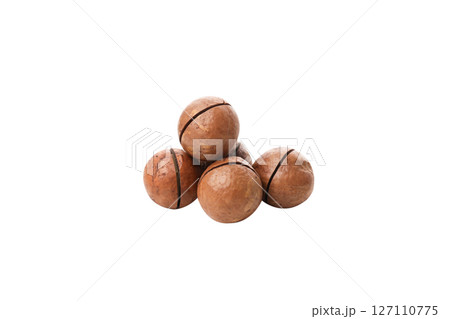 PNG, Macadamia nuts, isolated on white background 127110775