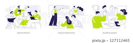 Students project isolated cartoon vector illustrations se Students project isolated cartoon vector illustrations se 127112465