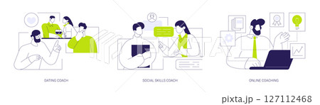 Personal coaching isolated cartoon vector illustrations se Personal coaching isolated cartoon vector illustrations se 127112468