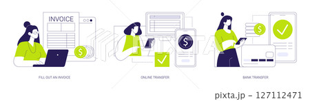 Remote payroll isolated cartoon vector illustrations se 127112471