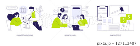 Bank services for business isolated cartoon vector illustrations se Bank services for business isolated cartoon vector illustrations se 127112487