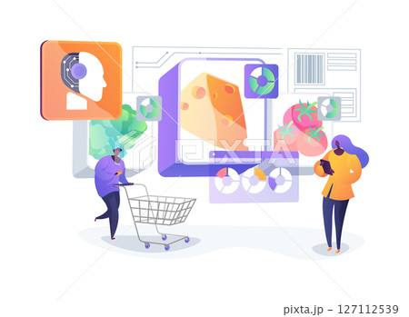 Smart Sensors in Food Packaging abstract concept vector illustration. 127112539