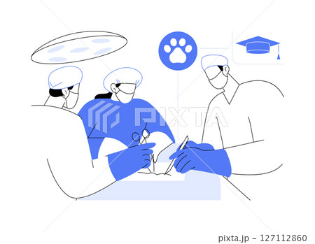 Surgery practice isolated cartoon vector illustrations. 127112860