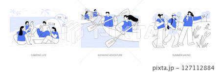 Nature adventure isolated cartoon vector illustrations se 127112884
