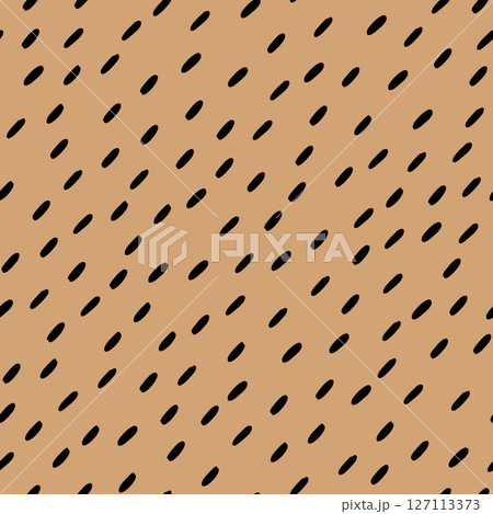 Small Dash Seamless Pattern. Brush hand drawn random strokes. Abstract dots seamless pattern. Memphis style. Simple Vector Illustration 127113373