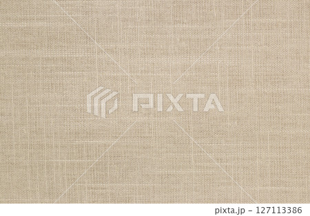 Brown linen fabric texture background, seamless pattern of natural textile. 127113386