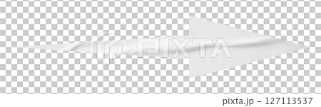 White crumpled paper arrow isolated on transparent background White crumpled paper arrow isolated on transparent background 127113537