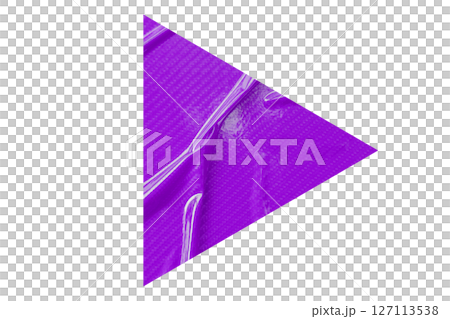 Purple crumpled paper arrow isolated on transparent background 127113538