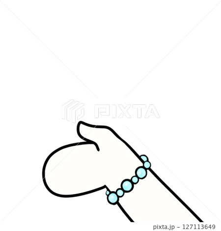 シンプル　ブレスレットつけてる　手首　 127113649