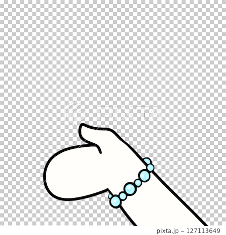 シンプル　ブレスレットつけてる　手首　 127113649