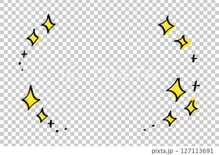 手繪閃閃發光的框架,可愛的黃色閃閃發光的裝飾 手繪閃閃發光的框架,可愛的黃色閃閃發光的裝飾 127113691