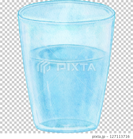 Cup glass water drink watercolor illustration Cup glass water drink watercolor illustration 127113716
