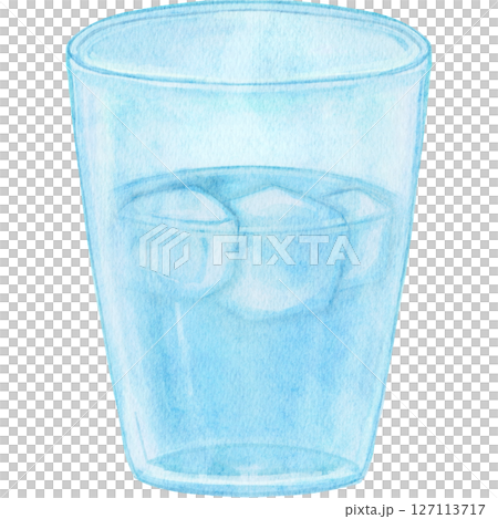 Cup glass water drink watercolor illustration Cup glass water drink watercolor illustration 127113717