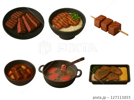 牛タン料理のセット 127113855