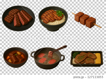 牛タン料理のセット 127113855