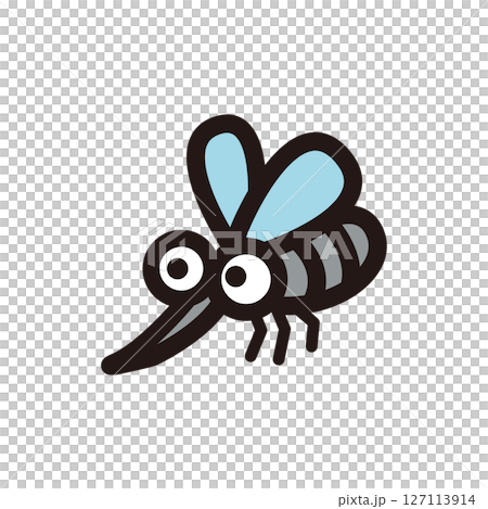 かわいらしい蚊のキャラクター かわいらしい蚊のキャラクター 127113914