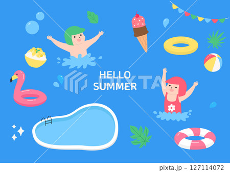 Vector illustration of summer vacation. 127114072