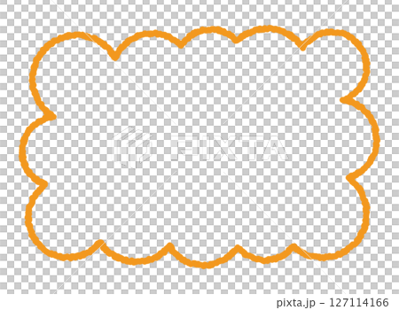 Cute crayon-style frame in orange 127114166