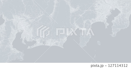 日本の東海地方のモノクロな衛星写真風イラスト 日本の東海地方のモノクロな衛星写真風イラスト 127114312