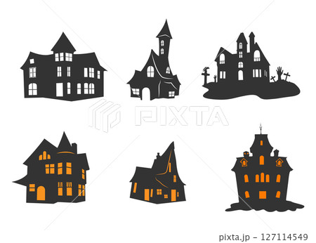 Halloween Haunted House Silhouette, Halloween House Silhouette, Haunted House Silhouettes, Halloween spooky house silhouette, Halloween House Svg Halloween Haunted House Silhouette, Halloween House Silhouette, Haunted House Silhouettes, Halloween spooky house silhouette, Halloween House Svg 127114549