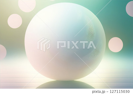 淡い色でふんわりとした画像を球体で表現 127115030