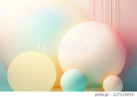 淡い色でふんわりとした画像を球体で表現 淡い色でふんわりとした画像を球体で表現 127115034