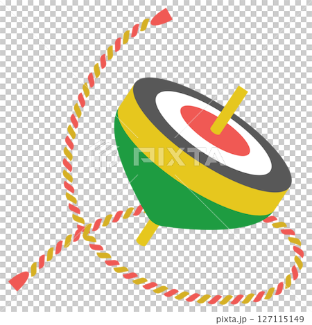 日式風格的頂部圖示插圖 127115149