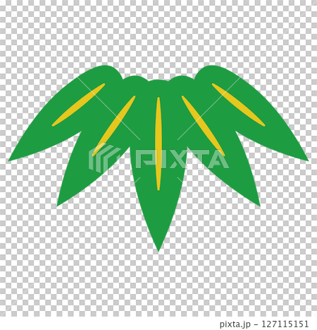 笹の葉の和風アイコンイラスト 127115151