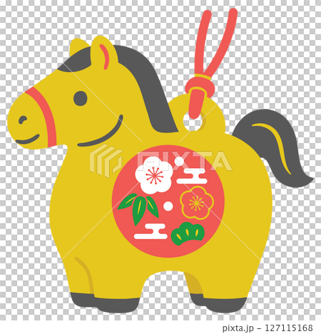 馬黏土鈴鐺幸運符圖示插圖 馬黏土鈴鐺幸運符圖示插圖 127115168