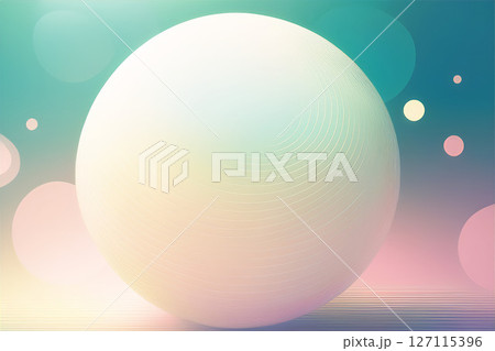 淡い色でふんわりとした画像を球体で表現 127115396